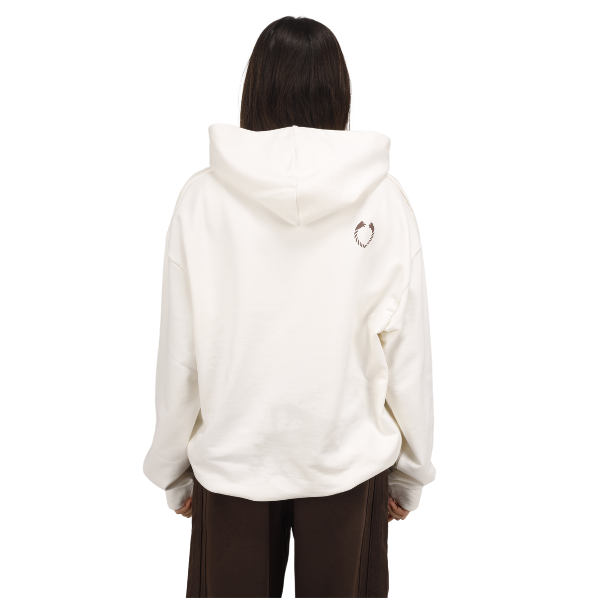 【D.PRIQUE】Oversized Logo Hoodie - Ivory Adidas Ivy Park Beyonce Oversized S/S Hoodie Ecru Tint