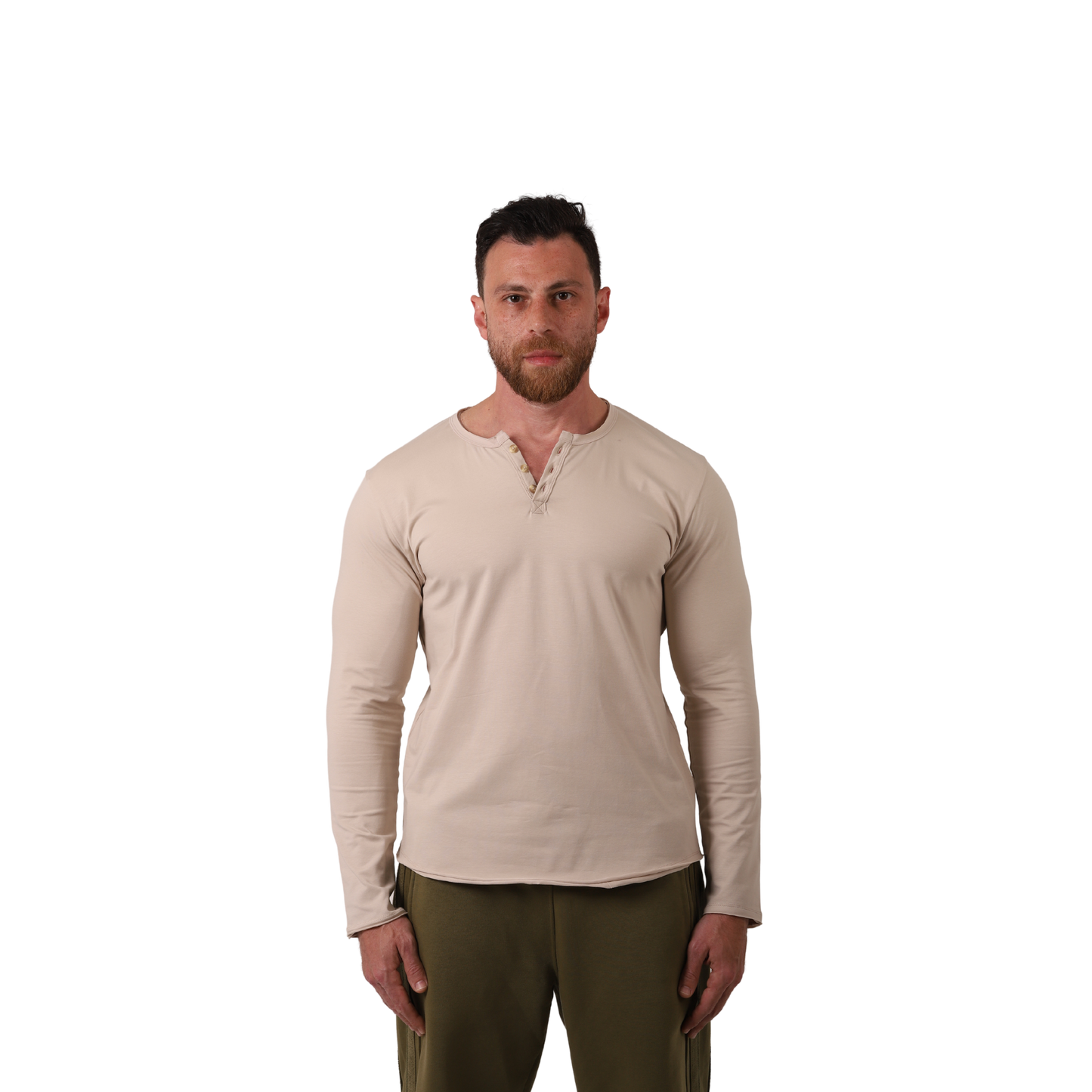 Beige Henley