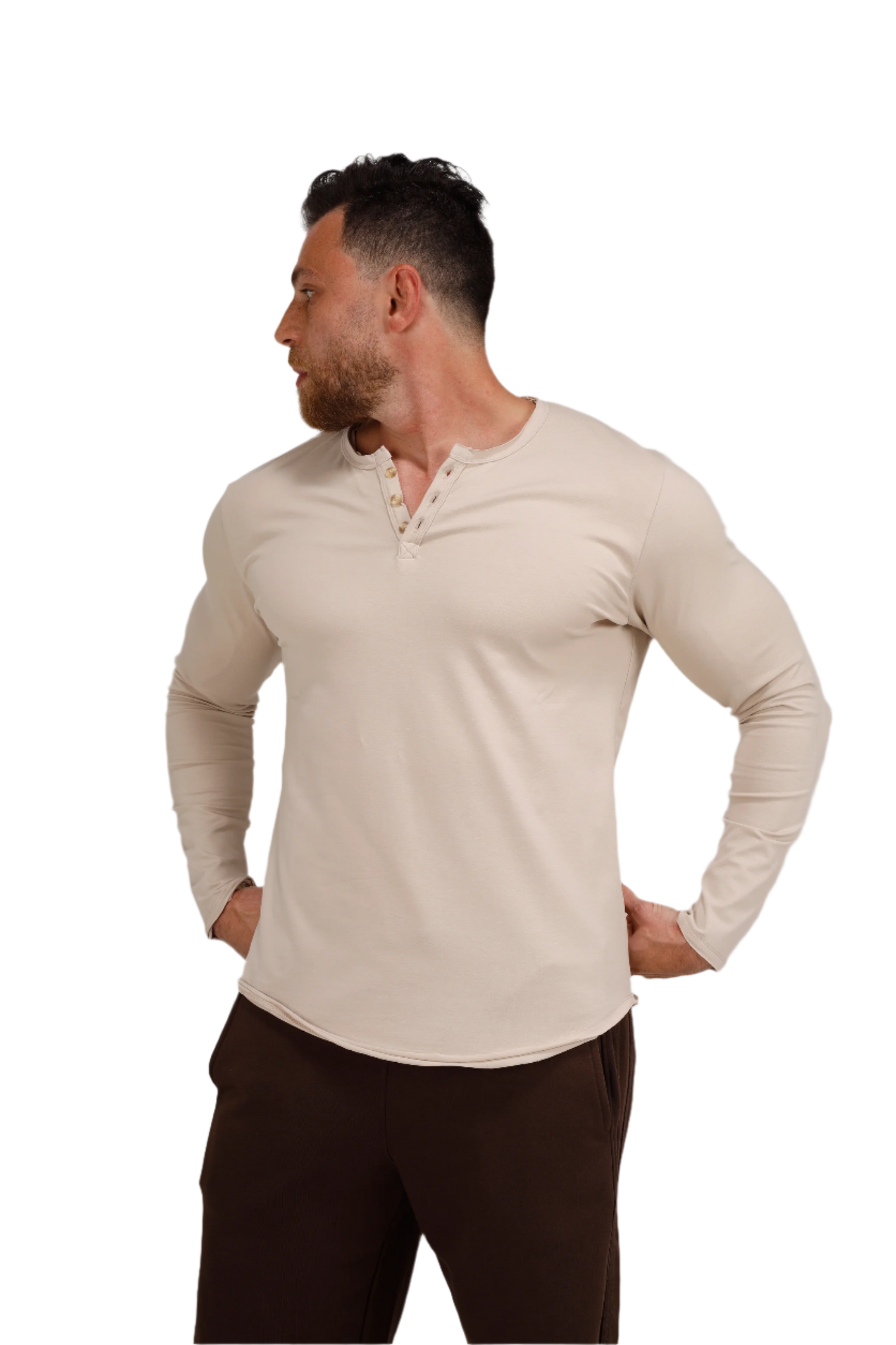 Beige Henley