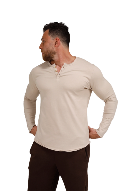 Beige Henley